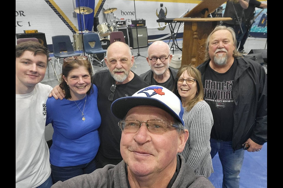 Songwriter Jim Vallance reunited with former high school bandmates from NVSS during his visit to Vanderhoof on May 25 to present the Jim Vallance Scholarship award.(Jim Vallance Scholarship photo) 