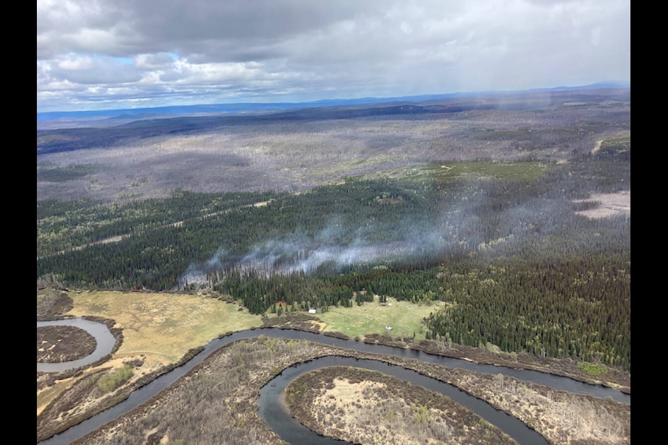 The C50414 wildfire, which is burning near the Cahoose 8 reservation, located 62km northwest of Anahim Lake. (Photo supplied by BC Wildfire Service) 