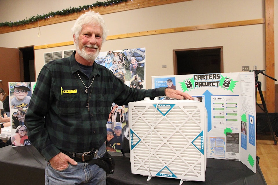 South Cariboo resident Don Lipsett has asthma and was happy to attend the launch of Carter’s Project in 100 Mile House. (Patrick Davies photo - 100 Mile Free Press) 