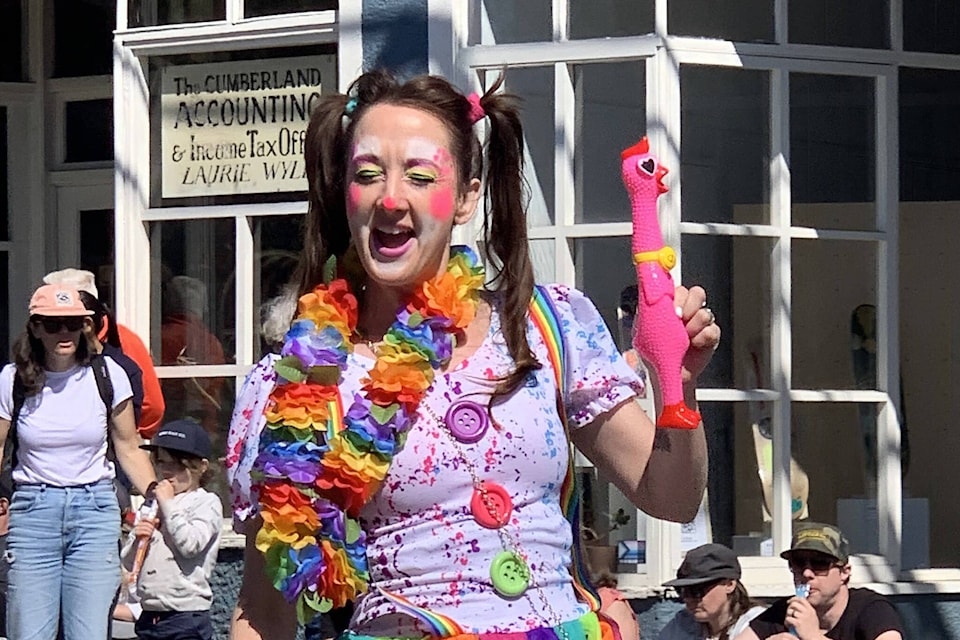 There was a lot of clowning around at the Victoria Day parade in Cumberland May 20, 2024. Photo submitted by Jacqui Graham 