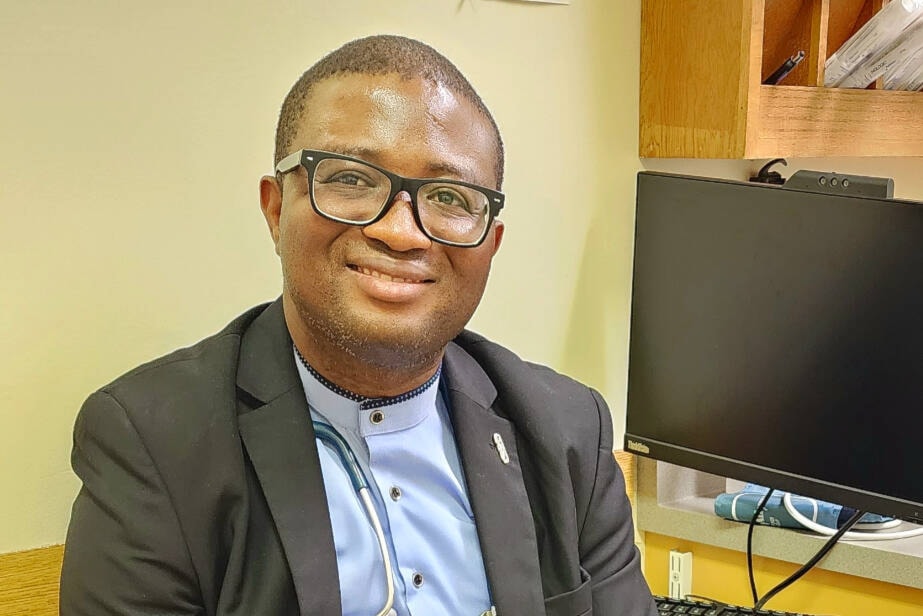 Dr. Ayosanmi, is a doctor practicing in Clearwater, B.C.as a permanent family physician and E.R. doctor at Dr. Helmcken Memorial Hospital, with a speciality in preventative self-care. (Photo by: Hettie Buck) 