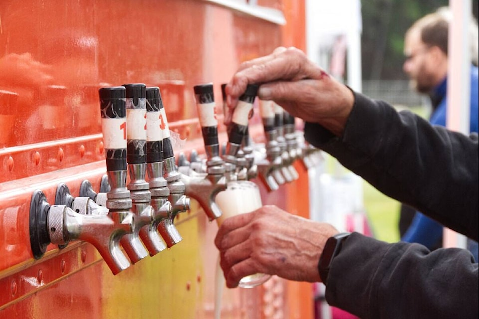 Beer on tap at Balment Park, at the inaugural Cranbrook Beer Festival in 2023. 
