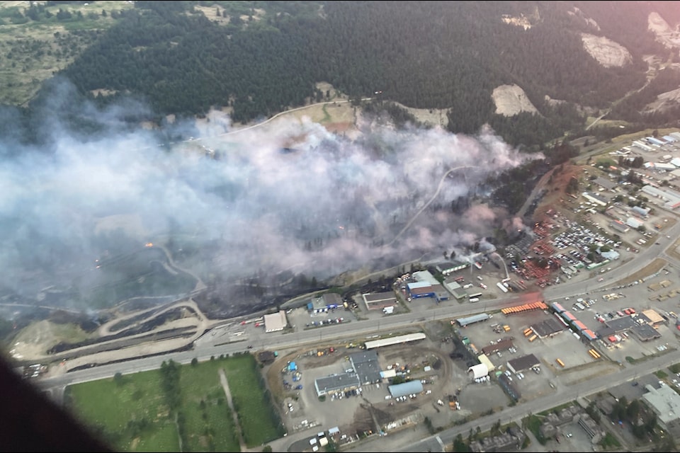 Smoke from out of control wildfires in Williams Lake, B.C., are shown in this Sunday, July 21, 2024 handout photo. THE CANADIAN PRESS/HO - BC Wildfire Service 