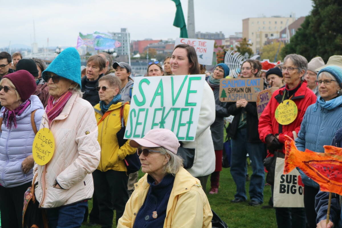 Malahat widening protesters bring Goldstream fight to Victoria