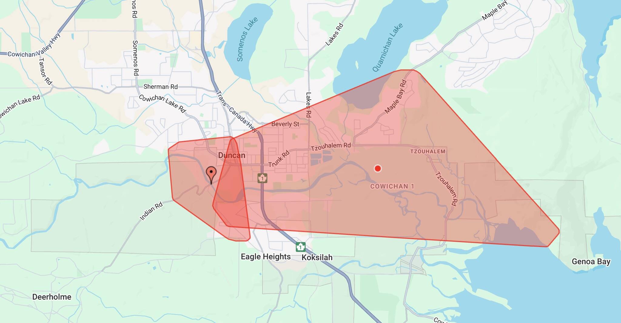 UPDATED: Power restored to thousands after outages hit Duncan, North Cowichan