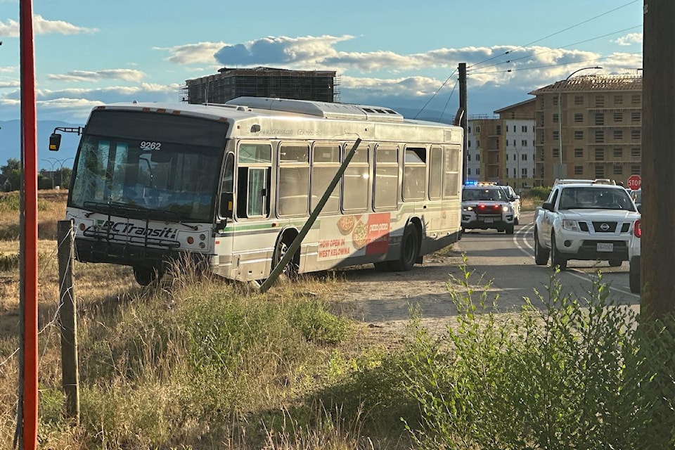 A city bus crashed into a light pole on Springfield Road in  on Tuesday, July 30.