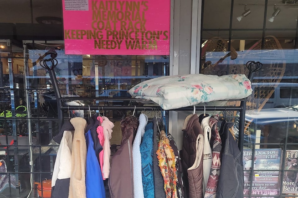The coat rack is located at Eureka The Everything Store in Princeton.