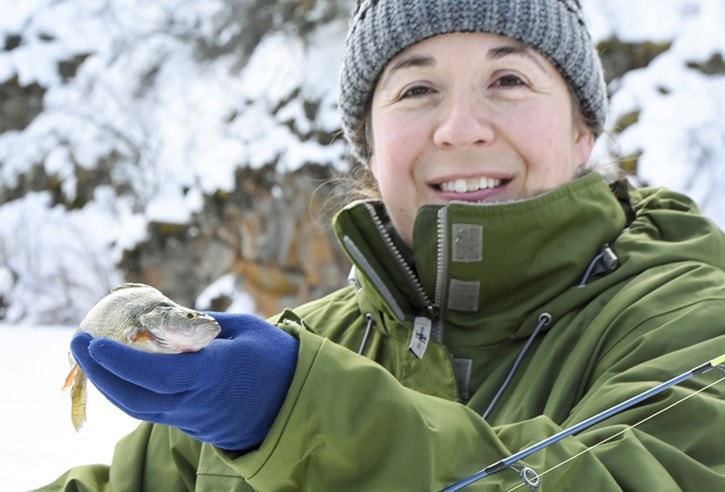 Tamsin Baker shows off her catch. Mark Brett/Western News