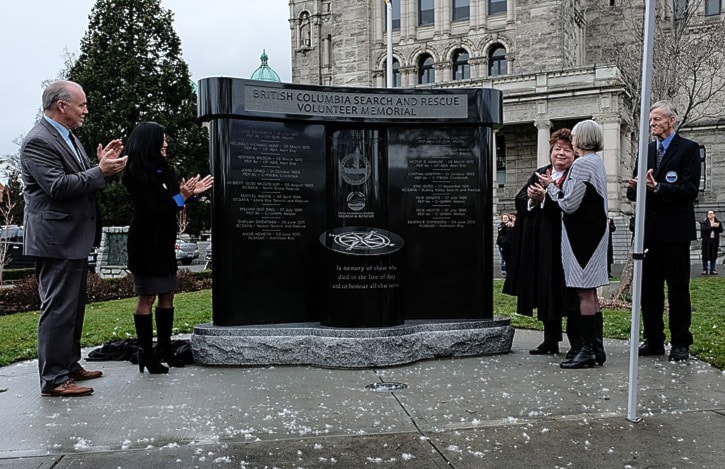BC honours Search and Rescue teams with volunteer memorial at th