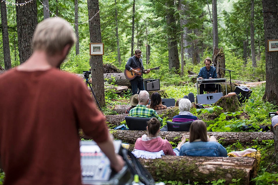 Arts Revelstoke’s first ever Guerrilla Gig was at the Interior Forestry Museum’s Riverside Forest Walk on July 8. (Jocelyn Doll/Revelstoke Review)