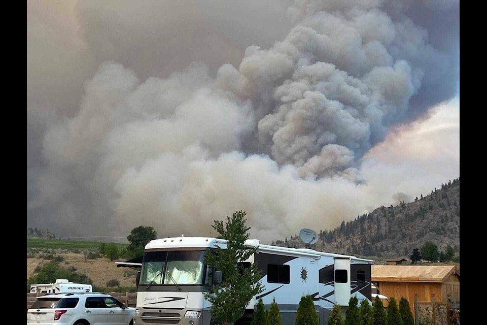 The Nk’Mip fire exploded within hours, causing the Nk’Mip RV campground and other Osoyoos accommodations to evacuate in the middle of the night. (Rod Steck photo)