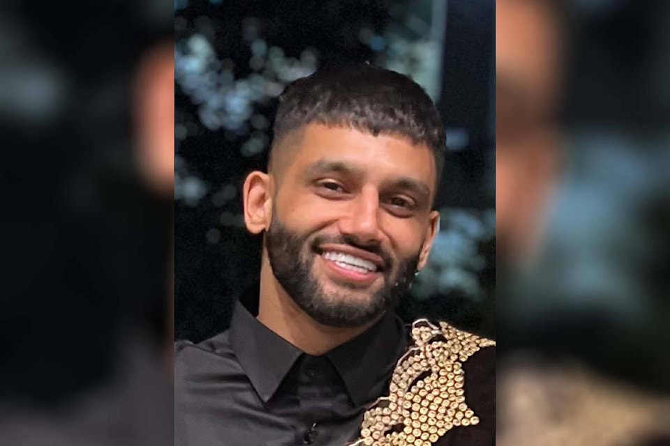 Gagandeep Sandhu, a 29-year-old from Abbotsford, was found dead inside an underground parkade in Burnaby on Sept. 16. Police say his killing was likely targeted. (Photo courtesy of IHIT)