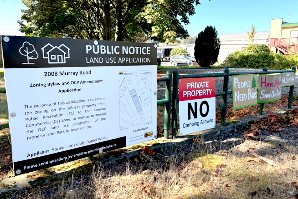 Sooke council has taken a significant step towards developing a health and wellness centre by initiating the rezoning of the former playground site at 2008 Murray Rd., amid concerns from residents about the loss of valuable open space. (Kevin Laird/Black Press Media)