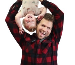 East Sooke resident Nick Dickinson Wilde, shown here with his son, William, is running for the BC Greens in the Delta North riding. (Nick Dickinson-Wilde/Contributed)