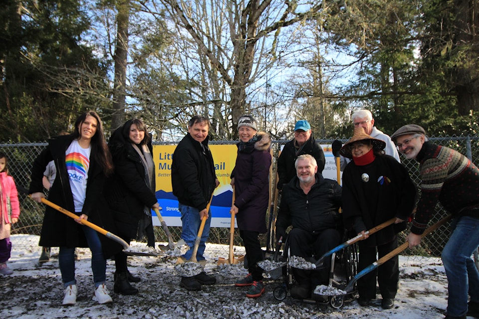 Sooke breaks ground on their new Little River Pedestrain Crossing at Poirier Elementary School.