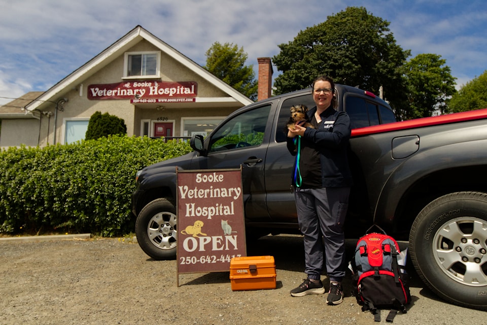 Lori Jenkins, a veterinary assistant, will be helping to make care accessible with Sooke Veterinary Hospitals.