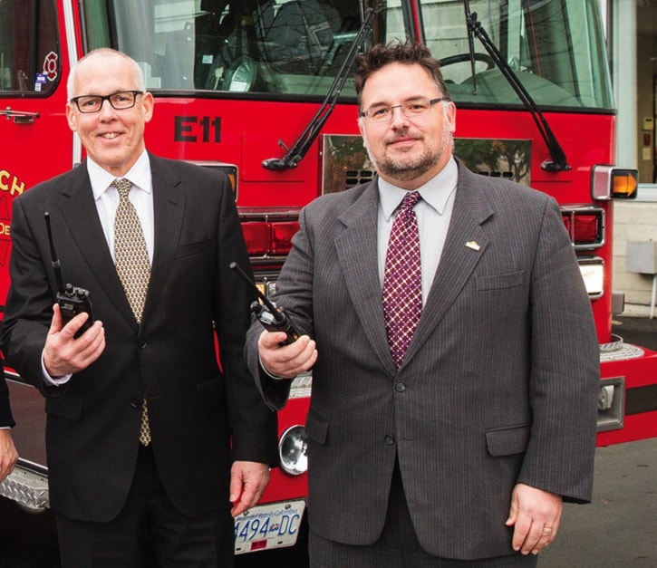 Jacob Zinn/News Staff - From left, Saanich Police Deputy Chief S