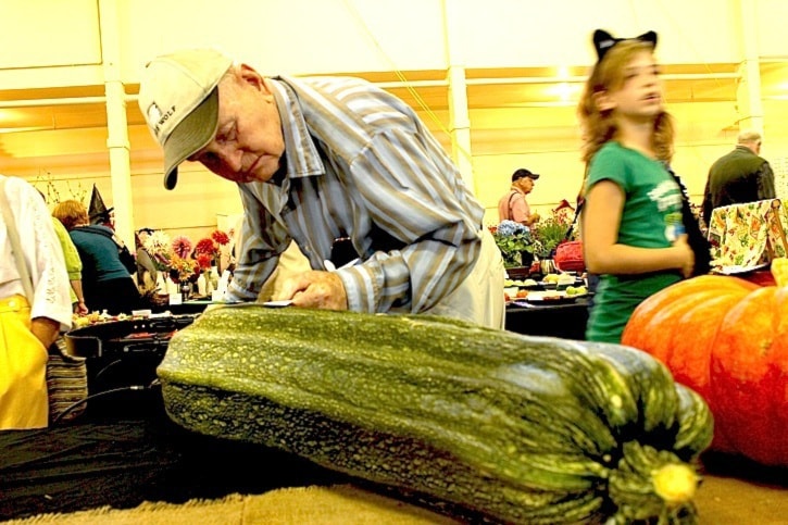 52594sookeJamesWilsonchecksoutthelargegourdsattheSookeFallFair