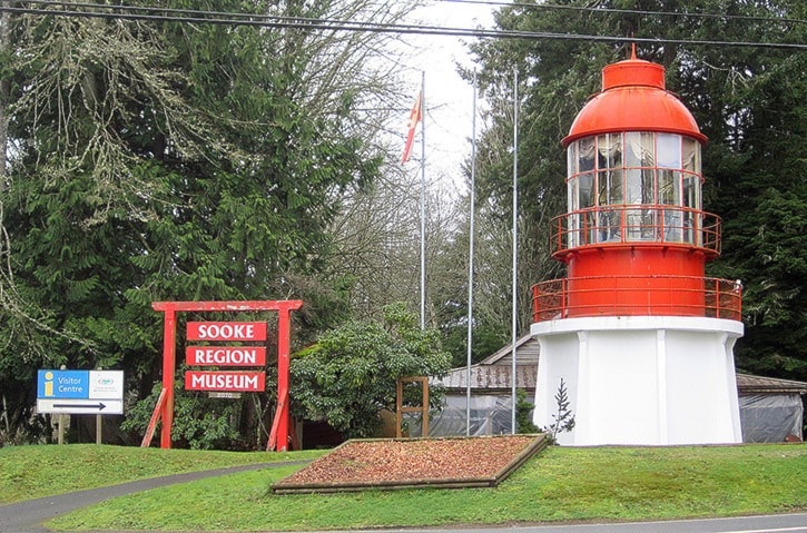 The Triangle Island Lighthouse at the Sooke Region Museum. (Black Press Media file photo) 