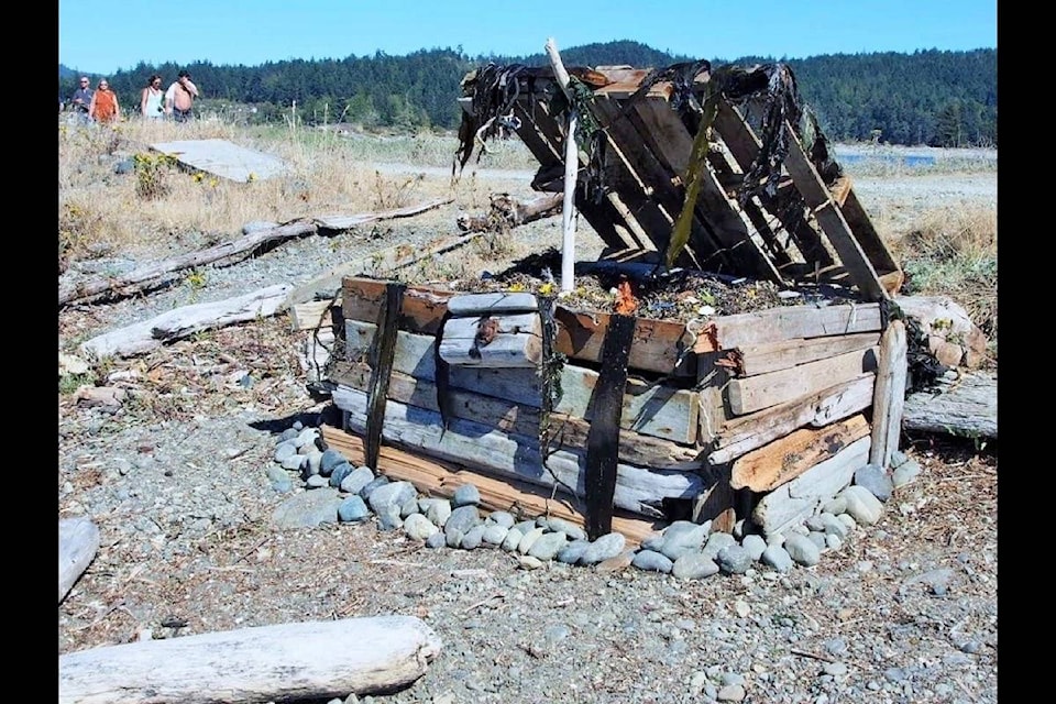 A pirate’s treasure chest was one of the creations in a previous Beach Art event at Whiffin Spit. (file photo)