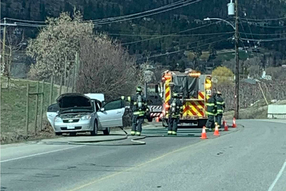 The suspects vehicle was found burning on Longhill Road. (Karen Hill - Capital News)