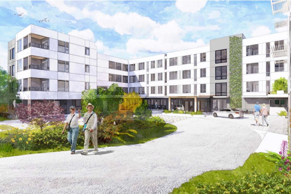Baptist Housing is building a four-storey, 97-unit seniors rental housing development on Linwood Street in Saanich, near the border with Victoria. (Courtesy Baptist Housing)