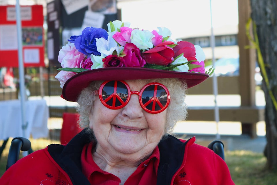 Mae Browne was visiting Metchosin from Victoria for its Canada Day festivities with her family. (Bailey Moreton/News Staff)