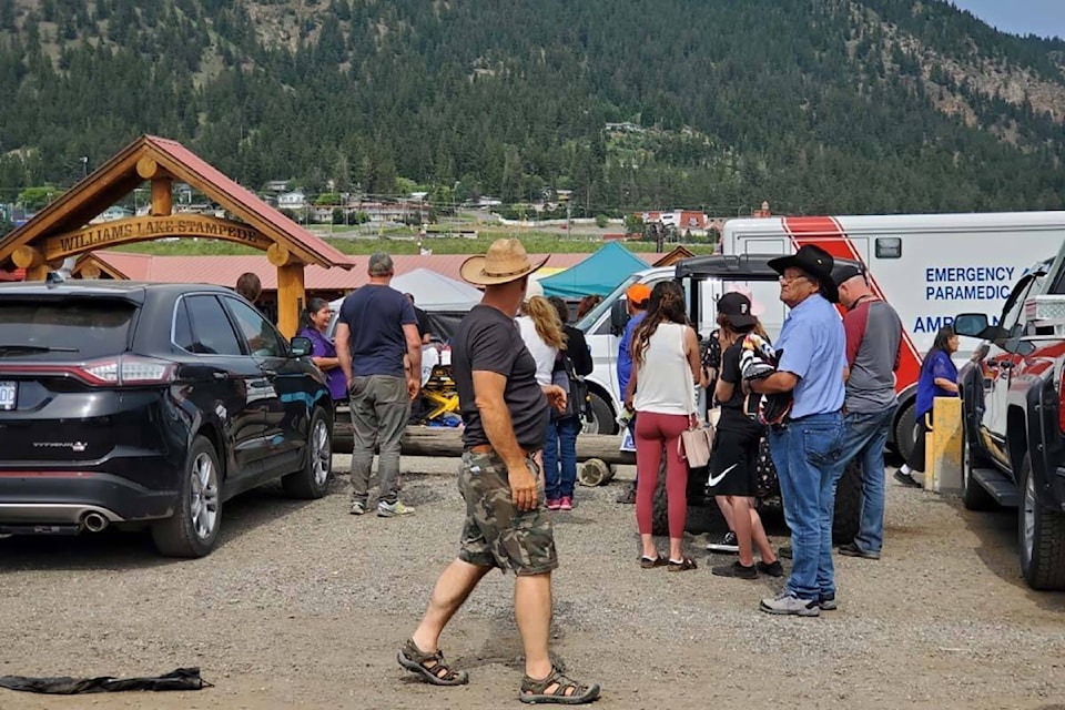 Two people were shot outside the grandstands of the Williams Lake Stampede Sunday (July 3). (Monica Lamb-Yorski/Williams Lake Tribune)
