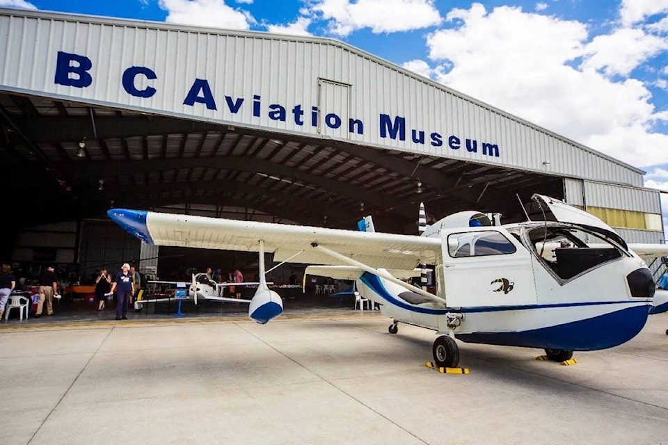 About 2,000 visitors peruse the historic vehicles, planes and more on display while enjoying games and entertainment at the B.C. Aviation Museum’s 35th-anniversary open house on Aug. 20. (Courtesy B.C. Aviation Museum)