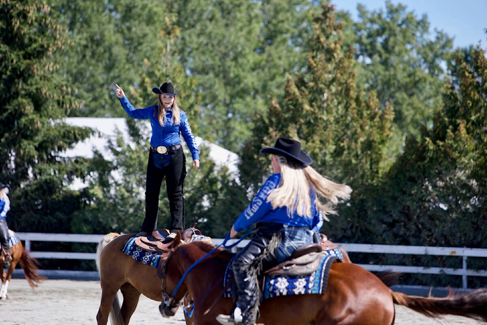 The Vancouver Island Coastal Cowgirls perform Saturday during day one of the Saanich Fair. (Justin Samanski-Langille/News Staff)