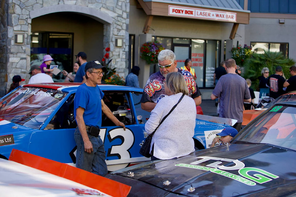 Race cars and their drivers from West Shore Motorsports Park were on display, signing autographs, and even handing out candy in central Langford Saturday following the last-ever parade from the track, as it is set to close permanently later in September. (Justin Samanski-Langille/News Staff)