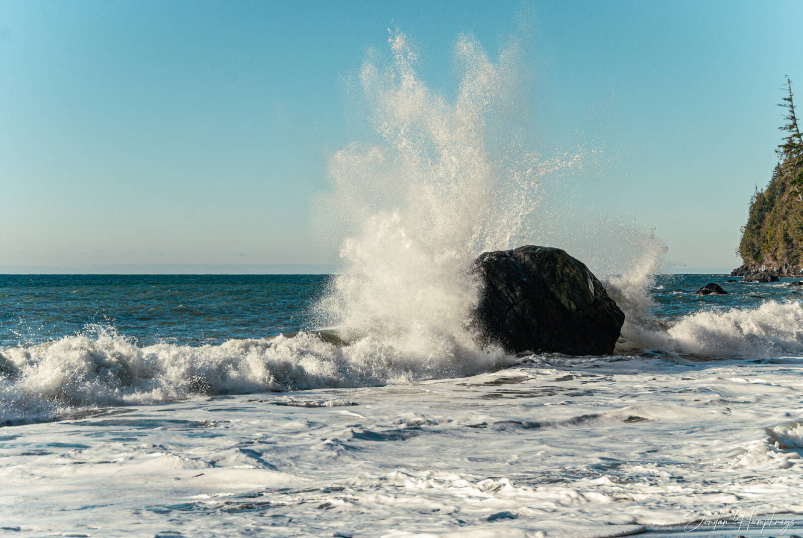 Mystic Beach is a dramatic piece of coastal shoreline where towering cliffs meet a sandy shore. Photo courtesy Sooke Tourism Association