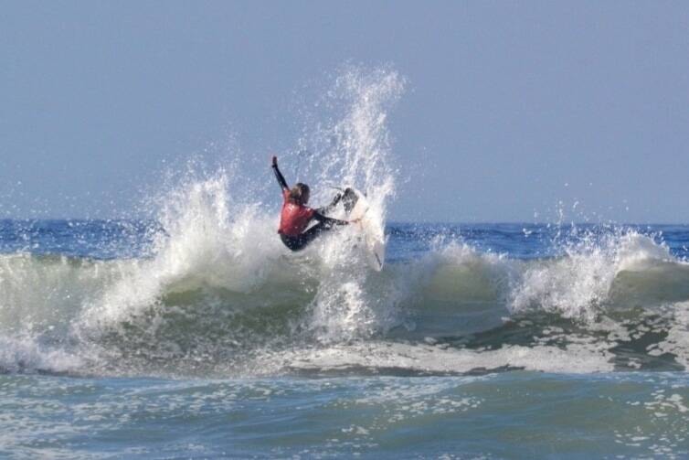 Tofino surfer Ocea Green, 13, unleashes during the Princess of the Peak final at Cox Bay on Sunday, Oct. 2. (Nora O’Malley photos)