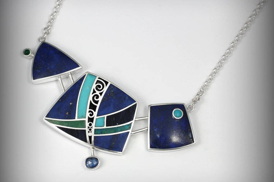Inlay Necklace by Brenda Roy at The Avenue Gallery.