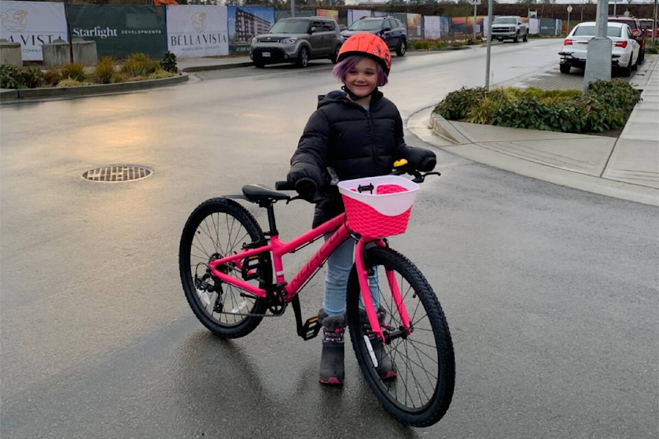 Christmas comes early for determined Saanich Peninsula cyclist