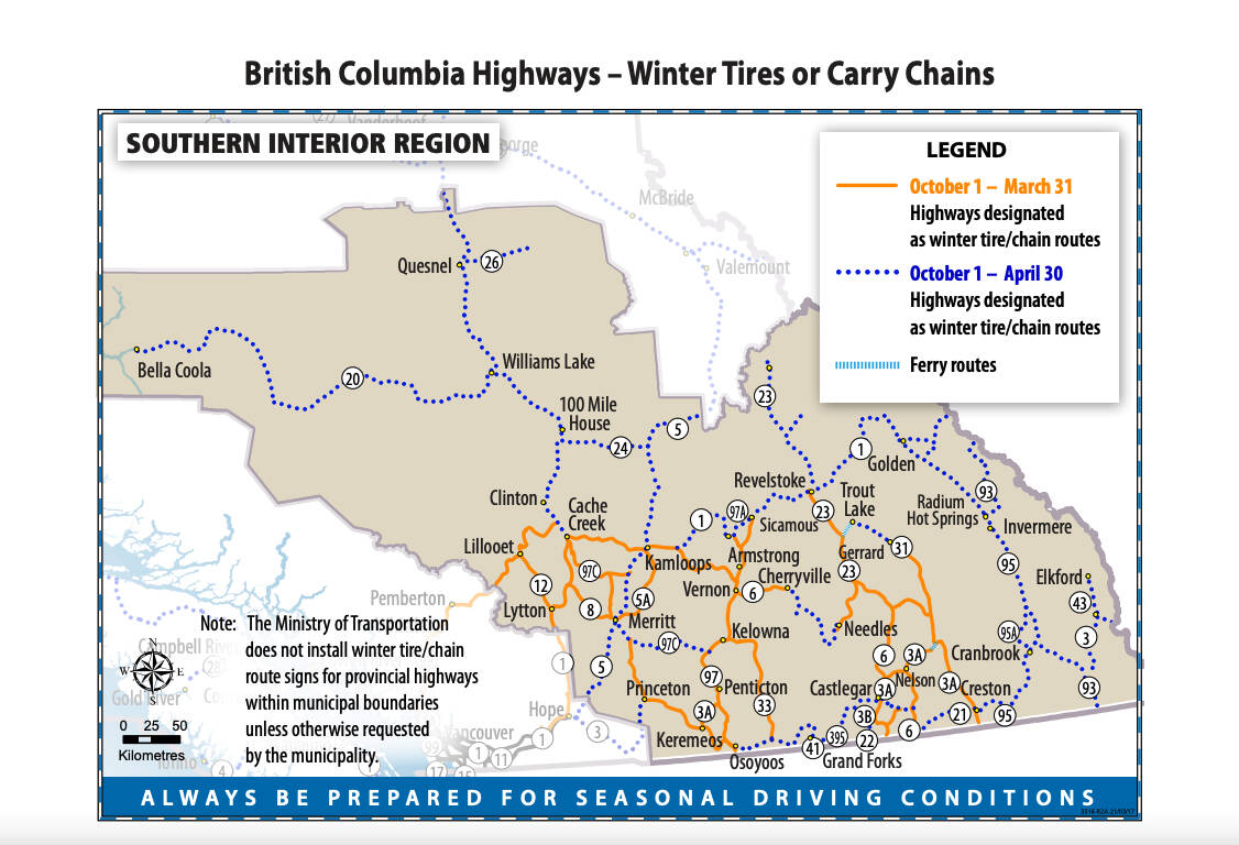 Most drivers in B.C. should keep winter tires on vehicles until April 30