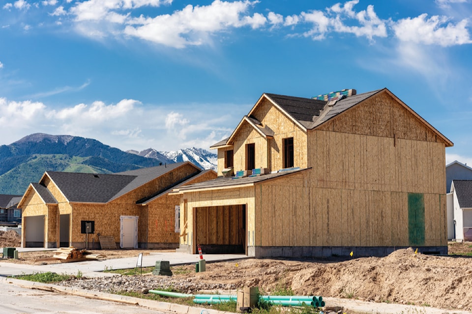 A house under construction in Sooke — a tangible sign of change as local bylaws evolve to welcome small-scale multi-unit housing. (Black Press Media file photo)