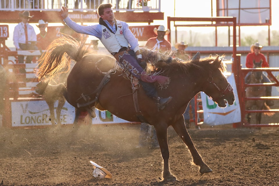 Weston Timberman won the Ponoka Stampede Showdown with 90-point ride.