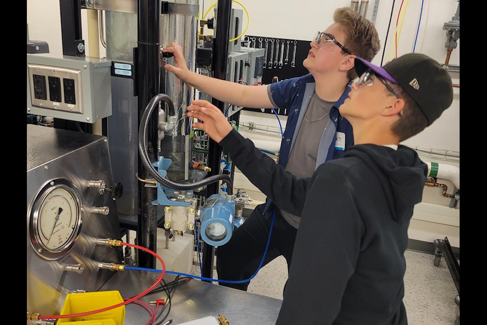 Students from Alix school check out possible career opportunities in engineering.