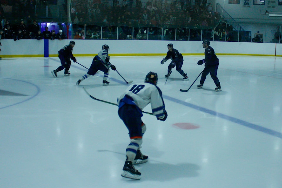 Stettler Imperials' defence face down the Coronation Royals.