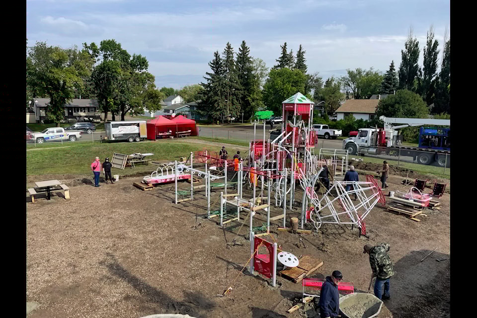 The new, inclusive, Rosedale Playground. 