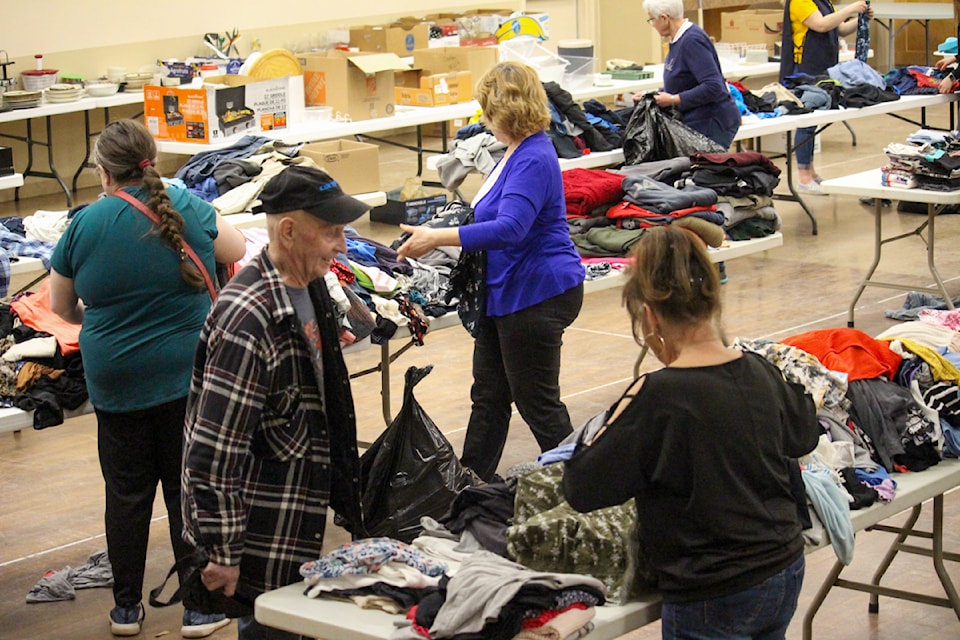 Shoppers check out the deals at the Castor IODE rummage sale on April 12.