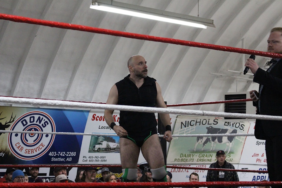 Dean Richtor takes to the ring in preparation for the first bout in Erskine on April 12.