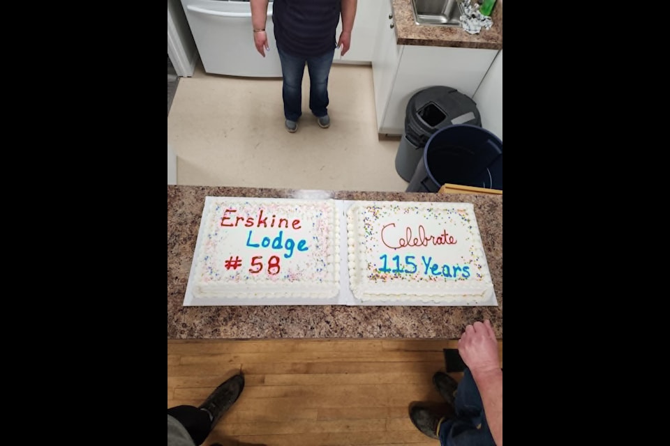There was a cake to celebrate the 115th anniversary of the Erskine IOOF.