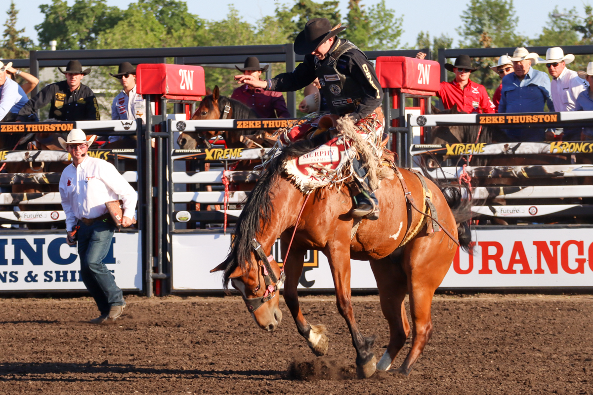 PHOTOS:Stettler crowds cheer as Casper wins Zeke Thurston Bronc Challenge