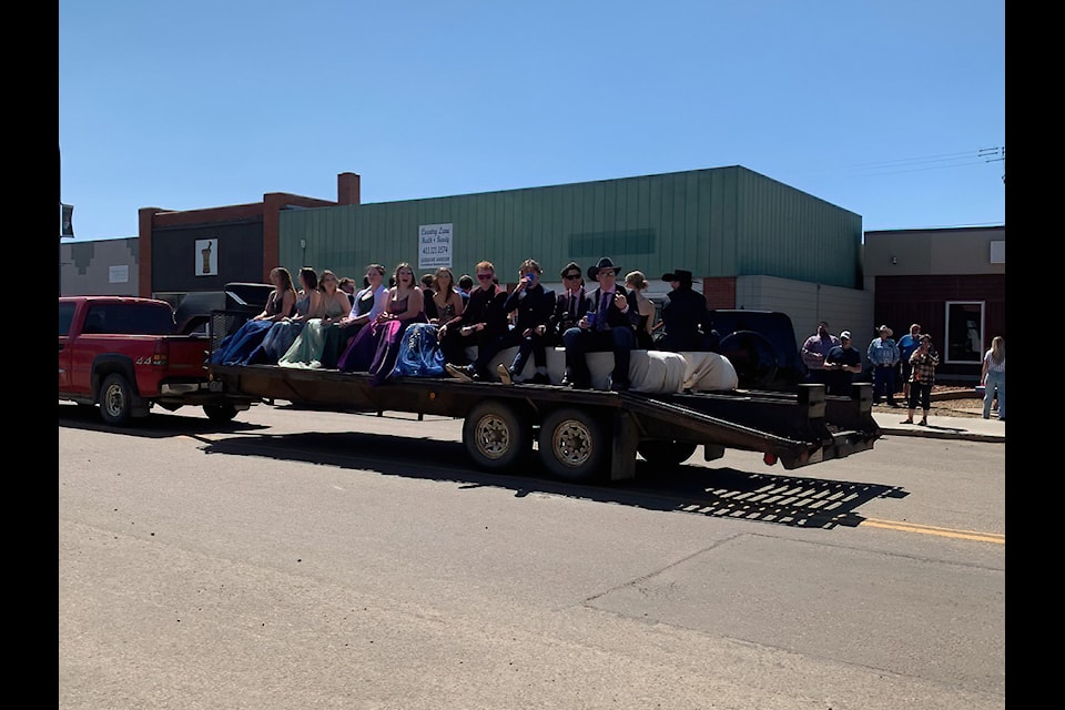 The parade went down Main Street in both directions as well as a few other areas of town, including Paintearth Lodge.