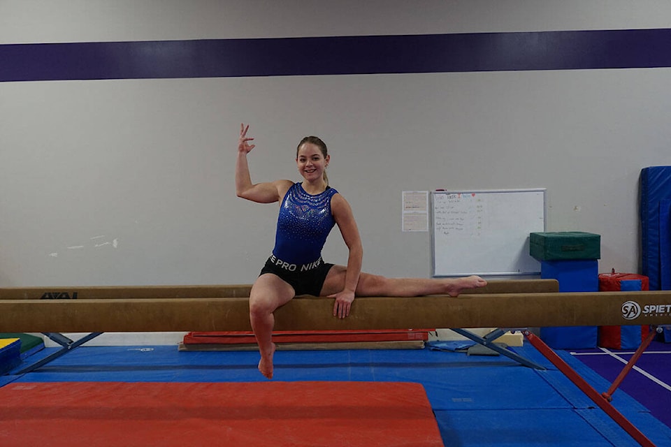 Carly Letourneau at Precision Gymnastics. (Shaela Dansereau)