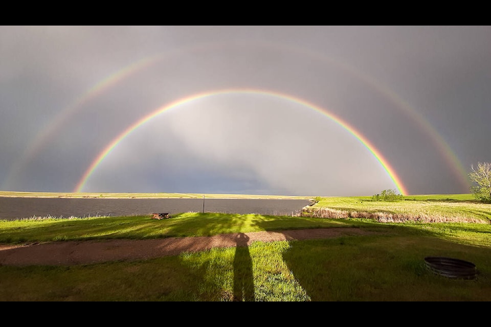 Melanie Robertson took this beautiful photo of a double rainbow, earning her top prize in June’s photo contest. (Photo submitted) Melanie Robertson took this beautiful photo of a double rainbow, earning her top prize in June’s photo contest. (Photo submitted)