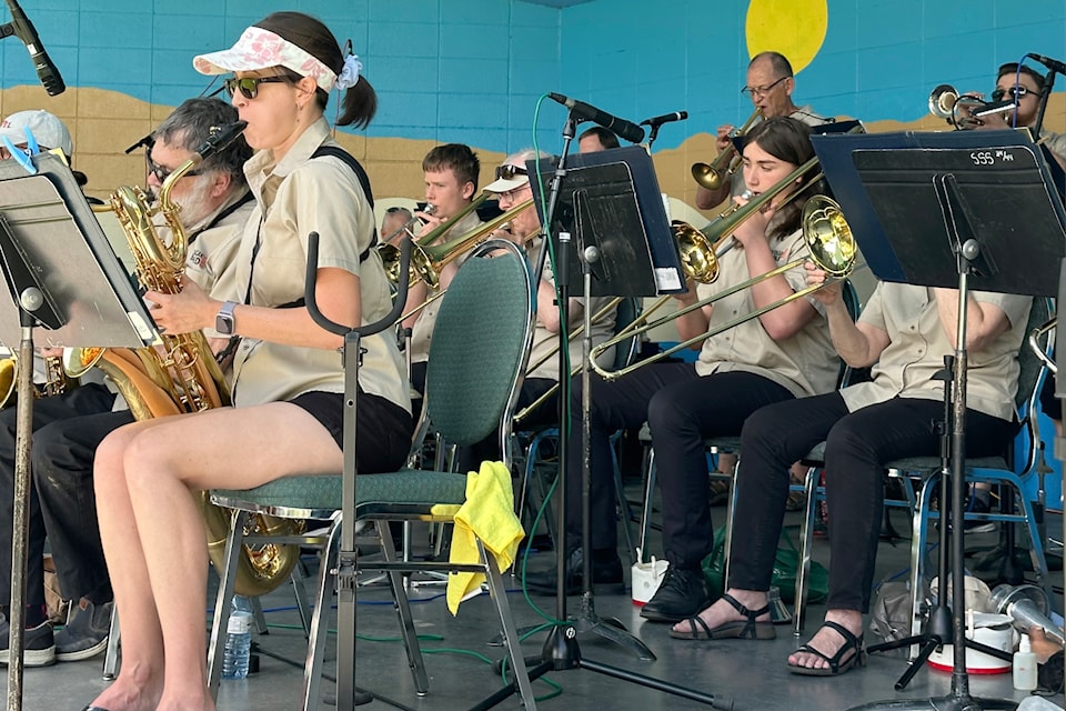 Members of the Summerland-based South Okanagan Big Band performed at the Big Band Extravaganza in Memorial Park in Summerland on June 22. (John Arendt/Summerland Review)