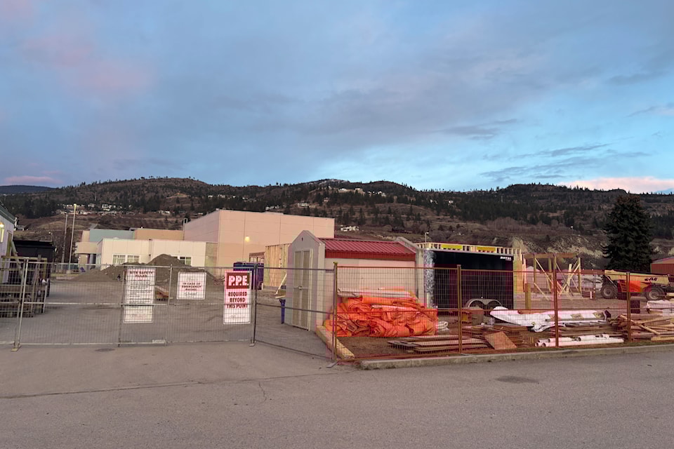 A day care facility is under construction near Princess Margaret Secondary School in Penticton. 